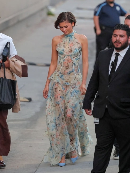 Zendaya Ushers into Spring in a Gorgeous Floral Halter Gown