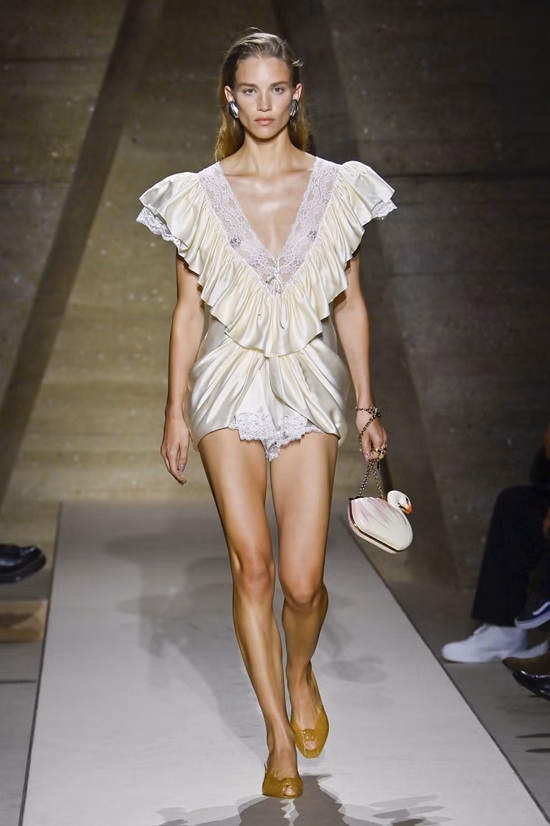 lingerie trend on the runway