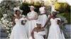 photo of bridesmaids in white