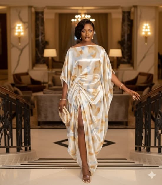 Ruffled Thigh-high slit - Fashion Police Nigeria