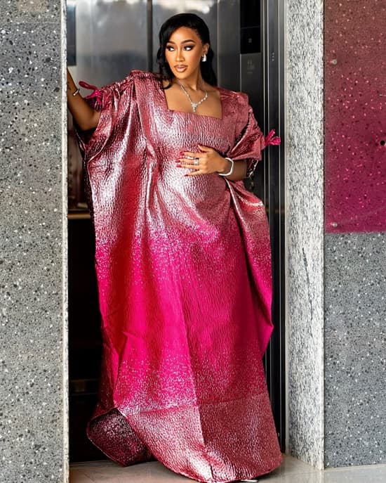 Boubou Dress with square neckline - Fashion Police Nigeria