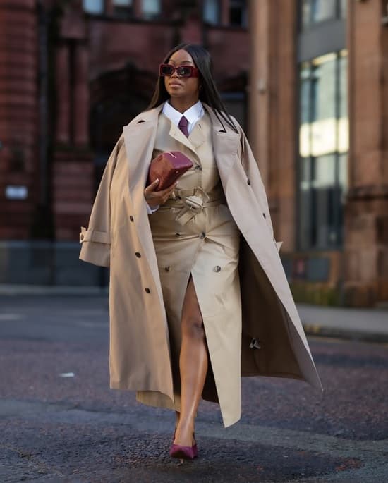 woman wearing biege trench coat - Fashion Police Nigeria