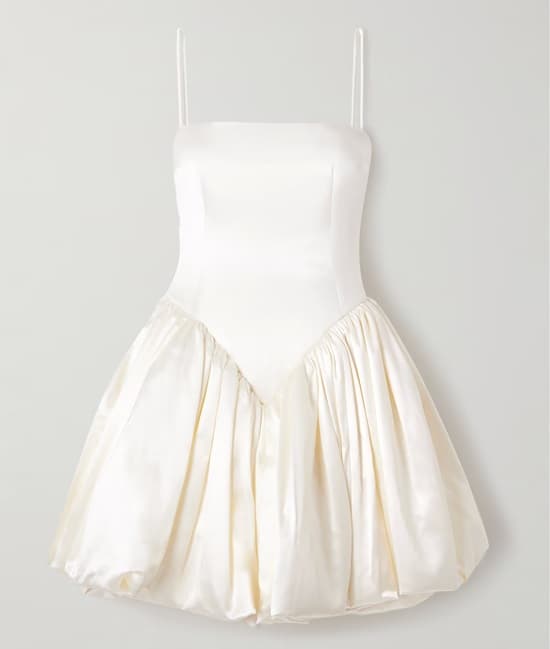 Best Places to Buy Your Gorgeous Wedding Dress Online Net-a-porter DANIELLE FRANKEL Silk Mini Wedding Dress - Fashion Police Nigeria