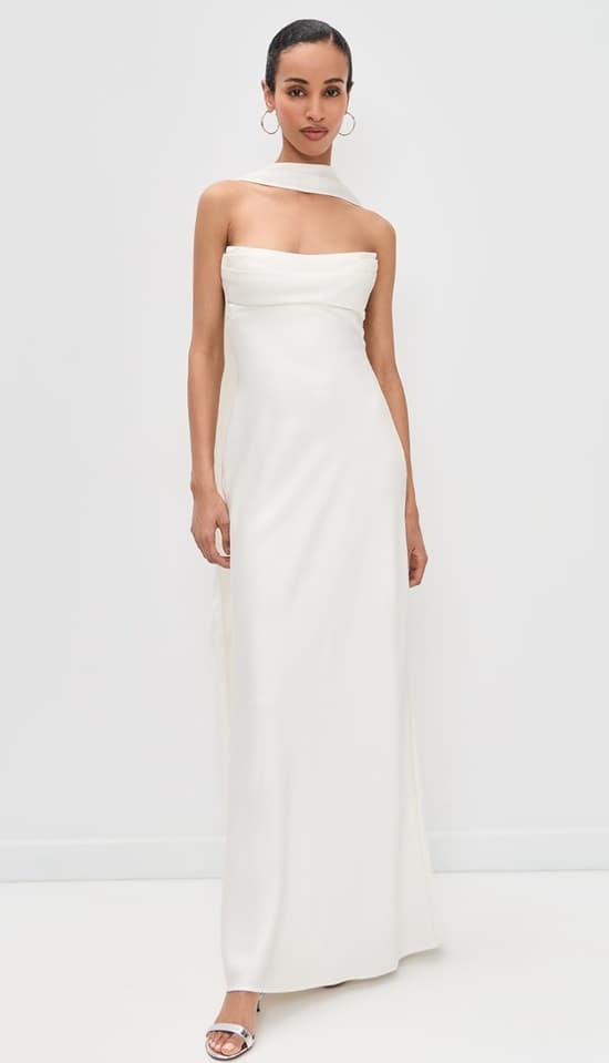 Best Places to Buy Your Gorgeous Wedding Dress Online Shopbop Madeleine Strapless Maxi Dress - Fashion Police Nigeria