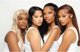 photo of women on hair extensions