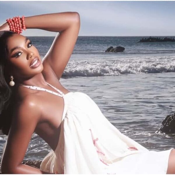 sharon ooja 35th birthday photo on the beach