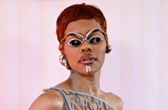 Teyana Taylor wears a revealing net dress at Revolve festivals during the Coachella 2026 event