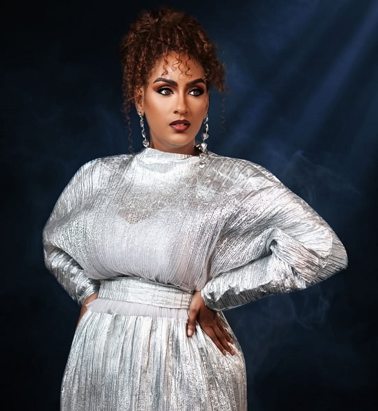 Juliet Ibrahim Marks the Mother's Day in a Ladylike Silver Gown Juliet Ibrahim Marks the Mother's Day in a Ladylike Silver Gown