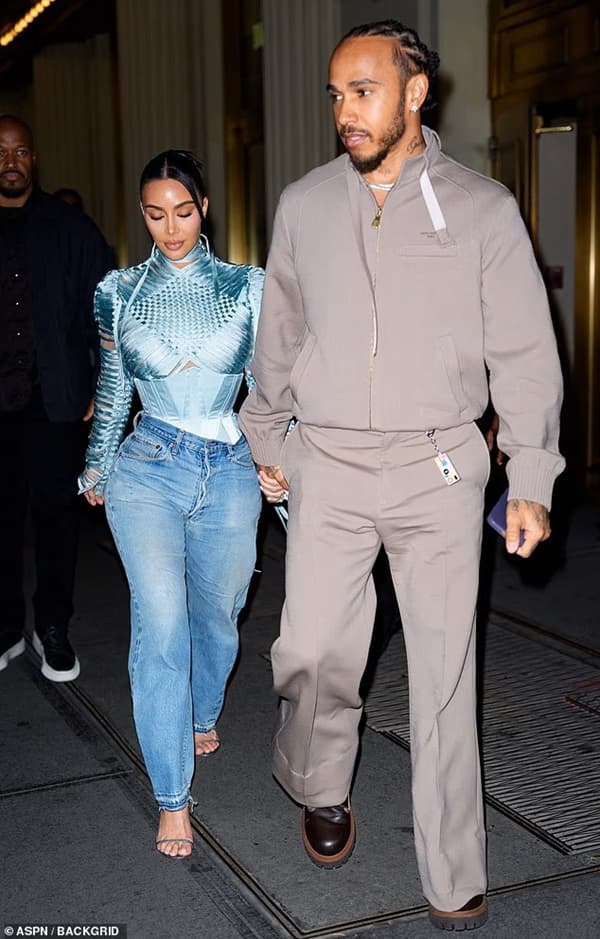Kim Kardashian and Lewis Hamilton Edge their Couple Style During a Broadway Date Night Kim Kardashian and Lewis Hamilton Edge their Couple Style During a Broadway Date Night