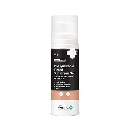 shop The Derma Co 1% Hyaluronic Tinted Sunscreen Gel with SPF 60 & PA++++ - Fashion Police Nigeria