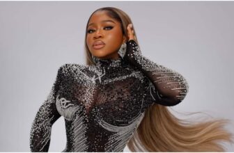 Veekee James Turns 31 in a Black Crystal Couture Gown