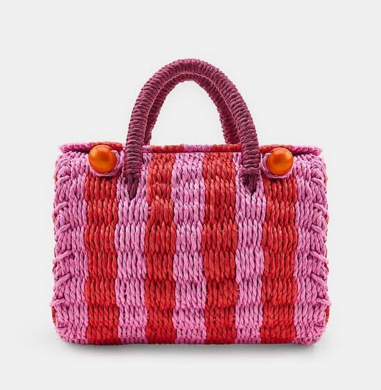 shop ZARA Striped Trunk Bag - Fashion Police Nigeria