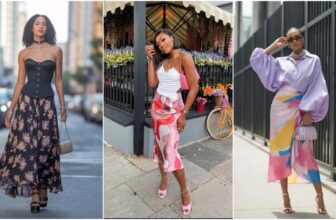 photo of a lady wearing floral skirts