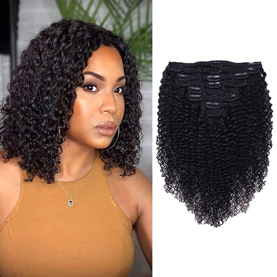 shop Curly Clip In Extension Human Hair - Fashion Poice Nigeria