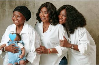 Ini Dima-Okojie Shares Heartwarming Four-Generation Photos in Matching White Shirts and Denim