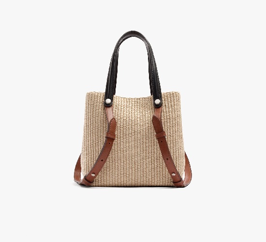 Tote bag with paper straw effect with versatile straps - Fashion Police Nigeria