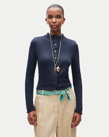 JCrew rollneck reversible cardigan - Fashion Police Nigeria