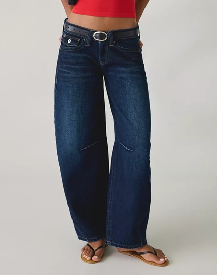Kayla Cocoon Low-Rise Jeans - Fashion Police Nigeria