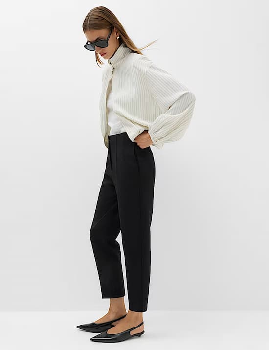 Marks & Spencer Tapered Ankle Grazer Trousers - Fashion Police Nigeria