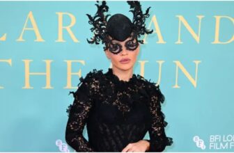 Rita Ora Oozed Gothic Glamour in a Lacy Gown and Unthinkable Hadpiece