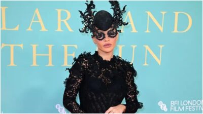 Rita Ora Oozed Gothic Glamour in a Lacy Gown and Unthinkable Hadpiece