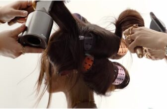 photo of a lady making her hair
