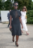 Lupita Nyong’o Looks Polished In A Black Sheer Panel Dress