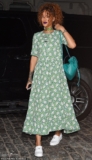 The New Way To Wear a Green Floral Dress According To Rihanna