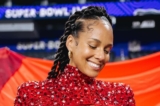 Alicia Keys Shimmered in All-Red During the Super Bowl Half-Time Show