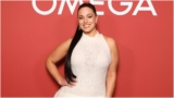 Ashley Graham Looks Fabulous in a White Thigh-High Slit Gown