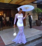 Bonang Matheba Just Wore The White Lacy Dress Like A Pro