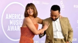 Chrissy Teigen Had a Wardrobe Malfunction 2026 AMAs with Her Beaded Gown