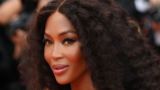 Naomi Campbell Showcases Her Washboard Abs in a Lace Trimmed Bikini Set