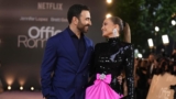 Jennifer Lopez Dazzles in Black Sequins at the London Premiere of Office Romance