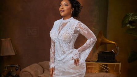 Joselyn Dumas Welcomes the New Year in an Ethereal White Wedding Gown