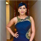 Juliet Ibrahim Is Breathtaking in Glamorous Black Dress At The Glo CAF Awards 2015