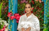 Juliet Ibrahim Looks Pretty in Matching White Shirt and Asymmetric Skirt