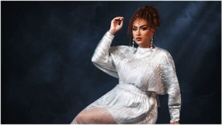 Juliet Ibrahim Marks the Mother’s Day in a Ladylike Silver Gown