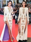 PHOTO: Isn’t Kendall Jenner Too Young To Rock Double Thigh High Slit Dress??