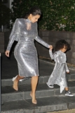 Kim Kardashian Twinned A Sequin Dress With Baby North West And It’s Adorable