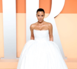 Kim Kardashian Wore a Gorgeous, White Bridal Ball Gown to the 2025 Vanity Fair Oscar Party