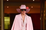 Lady Gaga Looks Amazing In Head To Toe Pink Suit