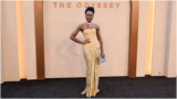 Lupita Nyong’o Stuns in Gold Nicholas Oakwell Couture Gown at The Odyssey NYC Premiere