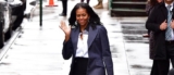 Michelle Obama Shows Up Looking Very Polished And Sophisticated In A Tailored Jacket And Pants