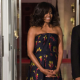 Michelle Obama Is Ravishing In Jason Wu’s Floral Jacquard Gown