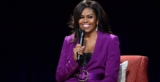 Michelle Obama Just Wore a Purple Suit and a Sequined Bustier