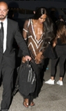 Naomi Campbell Struggles To Maintain Her Modesty In A Serious See-Through Dress