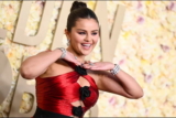 Selena Gomez Looks Gorgeous in a Scarlet Gown at the 2024 Golden Globes