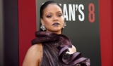 Rihanna Wore Heavily Structured Purple Dress Last Night