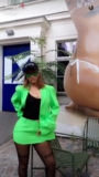 This Is What Rihanna Wears To Photoshoot With A Headless Statue Of Herself